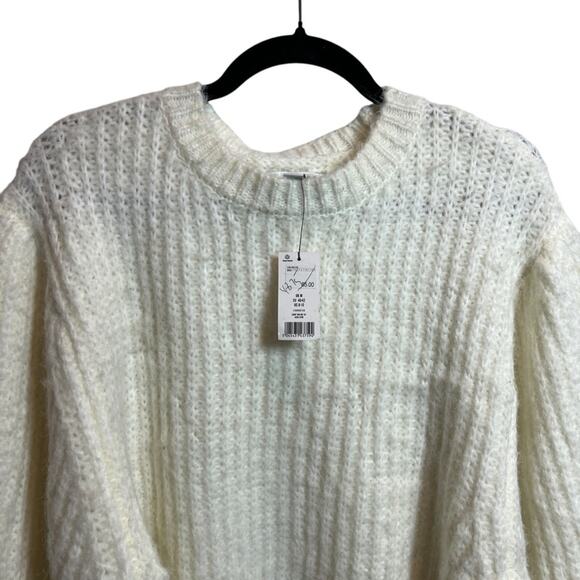 NWT TOPSHOP 8-10 (M-XL) Fluffy Knit Sweater Cozy Oversized Balloon Sleeves - Picture 3 of 9